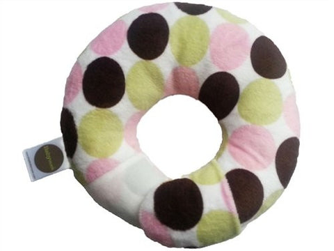 Babymoon Pillow - For Flat Head Syndrome & Neck Support (Mocha Pink Cuddle)