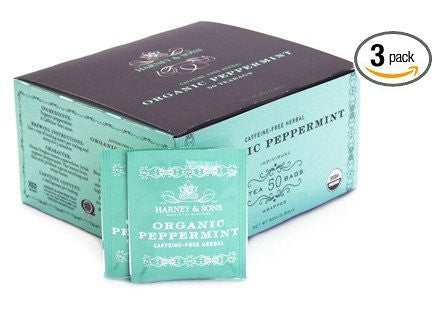 Foil Organic Peppermint Herbal - 50 tea bag box, Pack of 3