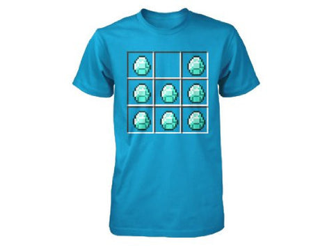 Minecraft Diamond Crafting Youth Tee- Turquoise, XSmall