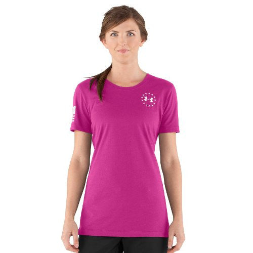 WWP Women's Freedom Flag Tee - Pink Essence, Medium