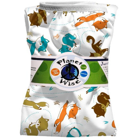 Planet Wise Diaper Pail Liner (Color: Fox Trot)