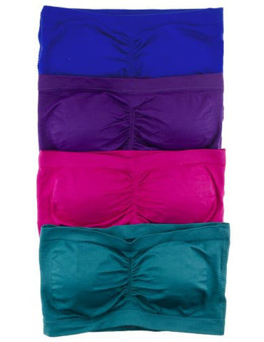 Anenome Women's Strapless Seamless Bandeau Padding (2 or 4 pack)