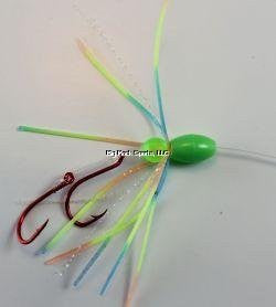 KB-008 Kokanee Bites Live Rubber Skirt Green Picasso