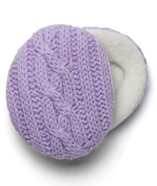 Earbags Cable Knit with Thinsulate,Lilac Small