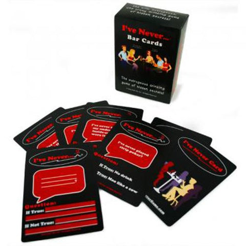 I've Never..... Bar Cards
