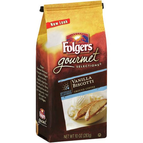 Folgers® Gourmet Selections Vanilla Biscotti Ground Coffee 10 oz. Bag