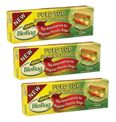 Fold Top Sandwich Bags 40 bags per box