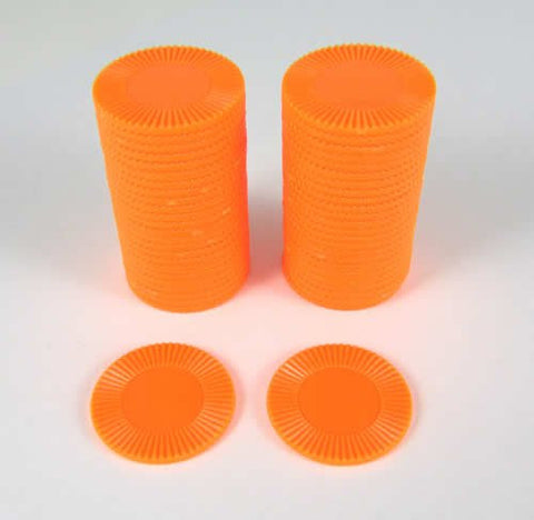 MINI POKER CHIPS - 50/tube, orange
