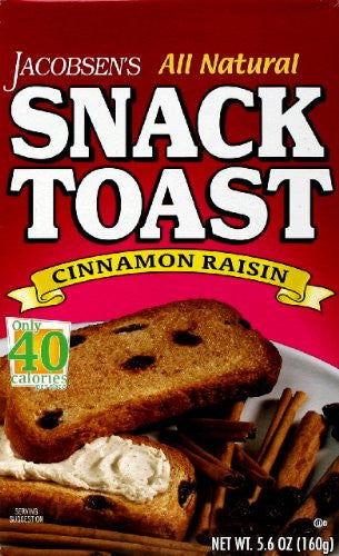 Jacobsen Cinnamon Raisin Snack Toast 5.6 OZ