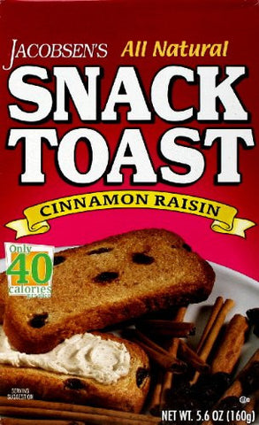 Jacobsen Cinnamon Raisin Snack Toast 5.6 OZ
