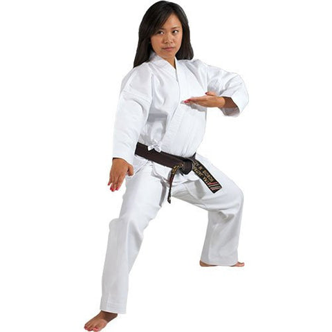 Medium Weight 100% Cotton Traditional Uniform, Size 000, 45lbs 3' 5", White