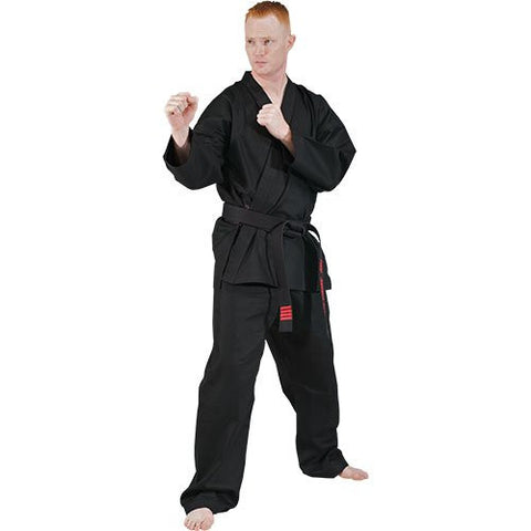 Medium Weight 100% Cotton Traditional Uniform, Size 000, 45lbs 3'5", Black
