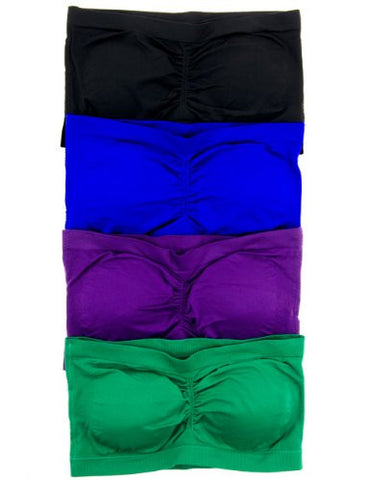 Anenome Women's Strapless Seamless Bandeau Padding (2 or 4 pack)
