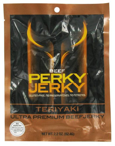Perky Jerky, Turkey, Teriyaki, 2.2oz Pouch