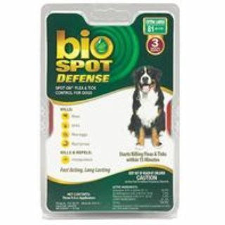 Bio Spot Defense Flea & Tick Spot on for Dogs, 6 Months, Over 80 Pounds