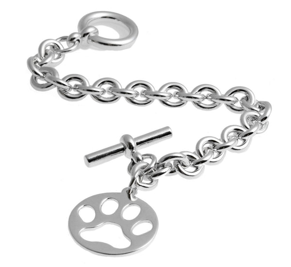Sterling Silver Paw Bracelet