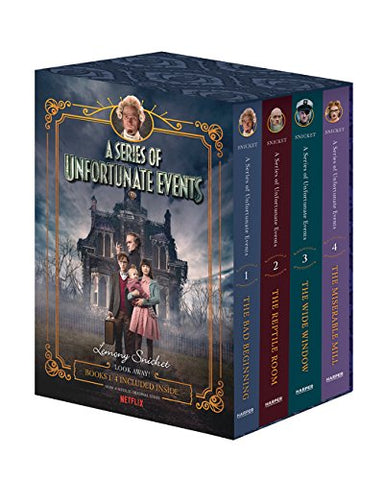 A Series Of Unfortunate Events #1-4 Netflix Tie-In Box Set (Hardcover)