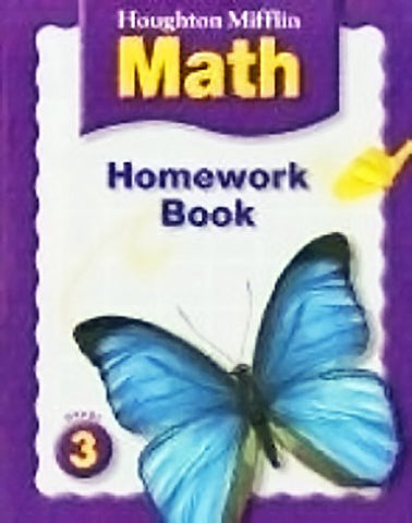 Houghton Mifflin Mathmatics Homework Book (Consumable) Grade 3 2007 - Paperback