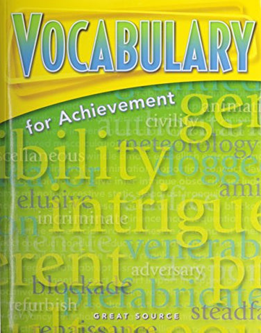 Great Source Vocabulary for Achievement Student Edition Grade 8 Second Course 2006 - Paperback