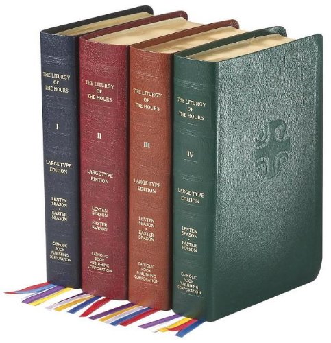 Large Print 4-volume Liturgy Of The Hours (Leather Bound)