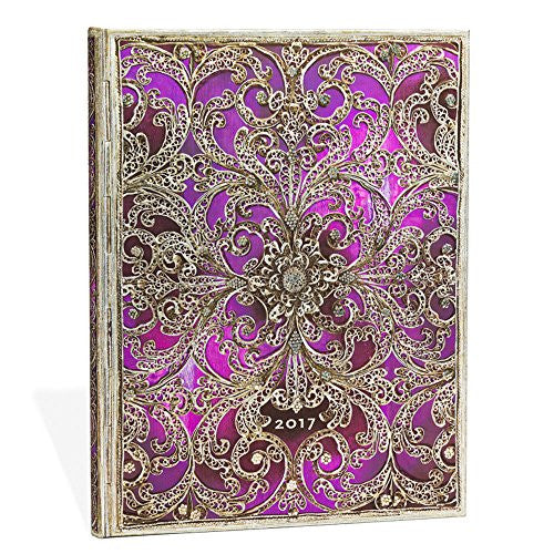 12-Month Week-at-a-Time 2017 Aubergine Ultra Vertical