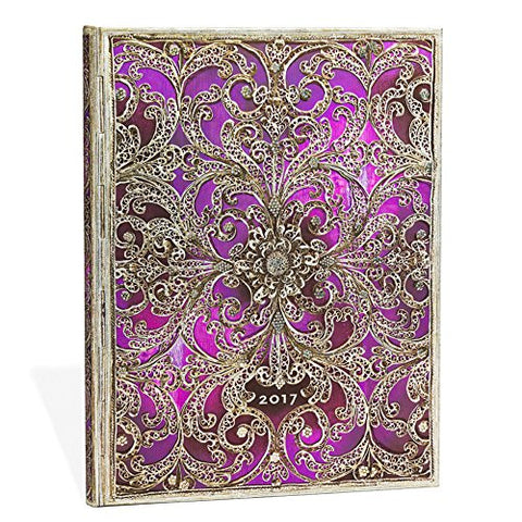 12-Month Week-at-a-Time 2017 Aubergine Ultra Vertical