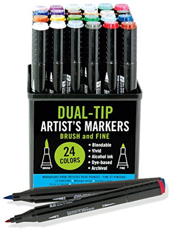 Studio Series Professional Alcohol Markers - Dual Tip (pack of 24)