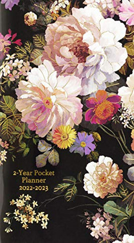 2022-23 2-Year Pocket Planner: Midnight Floral (Paperback)