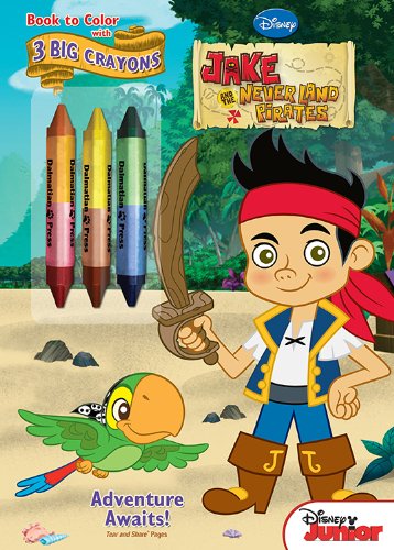 Big Crayon Book to Color w/3 Double Ended Crayons - Disney Jake