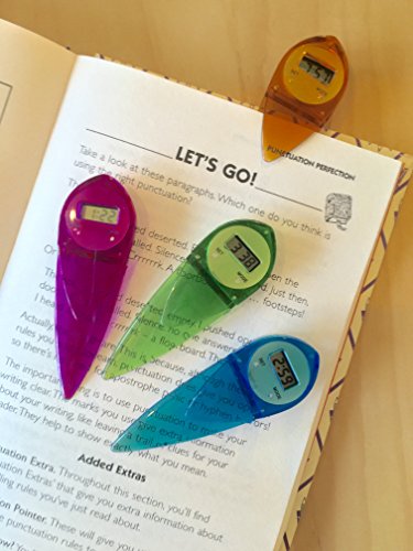 Time to Read Digital Clock & Bookmark, Blue