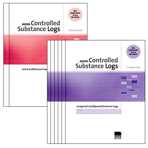 AAHA Controlled Substance Logs Set, Paperback