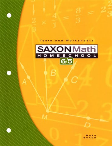 Saxon Math 6/5 Homeschool Testing Book 3rd Edition 2005 - Paperback