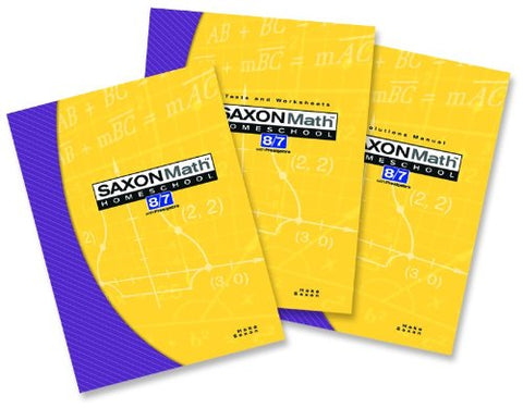 Saxon Math 8/7 Homeschool Complete Kit 3rd Edition 2005 - Paperback