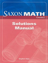 Saxon Math Course 2 Solution Manual 2007 - Paperback