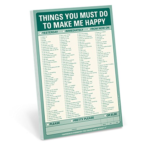 Things You Must Do to Make Me Happy Pad, 6 x 9 inches, 60 sheets
