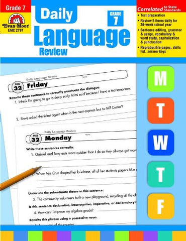 Daily Language Review, Grade 7 - Teacher's Edition