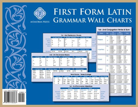 First Form Latin Grammar Wall Charts (Map)
