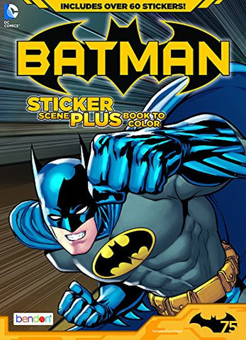 Bendon Publishing Batman Sticker Scene Plus Book to Color