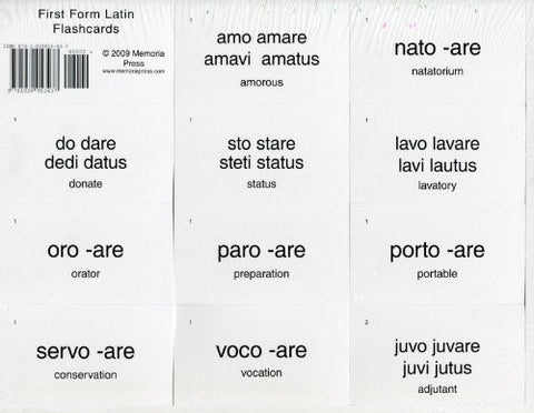 First Form Latin Flashcards