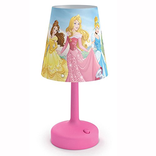 Disney Princess Battery Table Lamp -  24.5cm (H) x 12cm (W) Pink