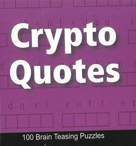 Crypto Quotes-100 Brain Teasing Puzzles-Paperback