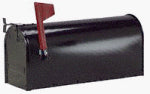 Rural/Suburban Mailbox - Black - Satin