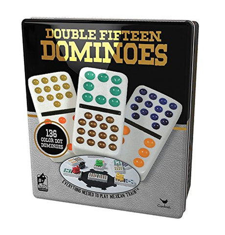 Cardinal Industries Double Fifteen Color Dot 136 Dominoes (20 lb, 0.39 ft)