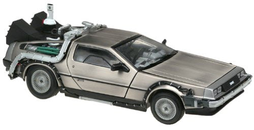 Sun Star - Back to the Future DeLorean (1981, 1/18 scale diecast model car, Stainless Steel Finish)