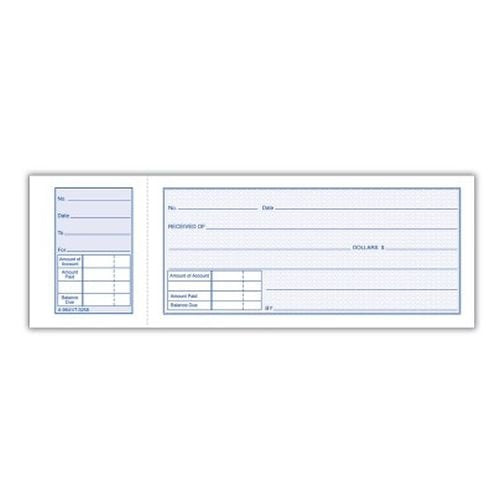 Adams Money Receipt Book, 1-Part with Tear-Off Stub, 2-3/4" x 7-15/16", 50 Sheets/Book