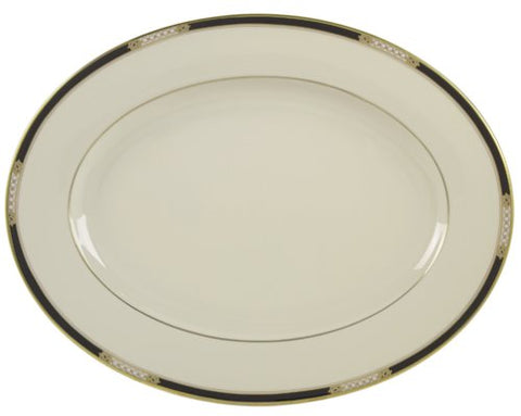 Lenox Hancock A/i Oval Platter, 13", Ivory