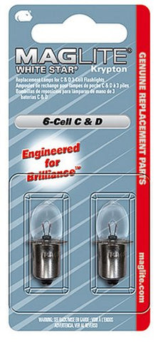 Maglite - 2 Bubs, White Star, 6 Cell