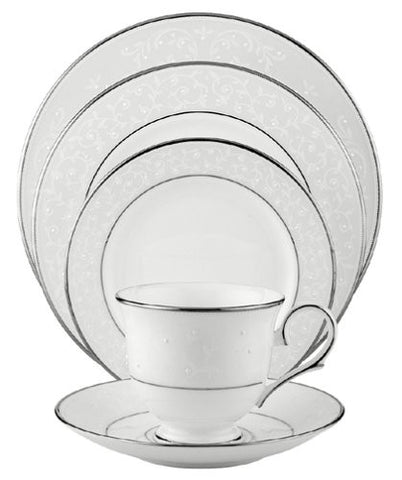 Opal Innocence Platinum-Banded Bone China 5-Piece Place Setting, Service for 1