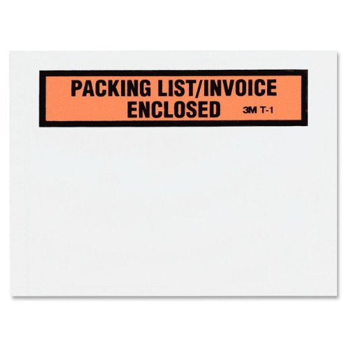 Packing List Envelopes, Top Print 4 1/2 in x 5 1/2 in 100/box