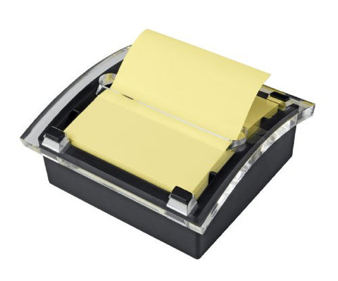 Post-it Pop-up Notes Dispenser for 3 x 3-Inch Notes, Black Dispenser, Includes Canary Yellow Notes